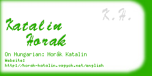 katalin horak business card