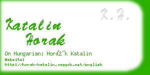katalin horak business card